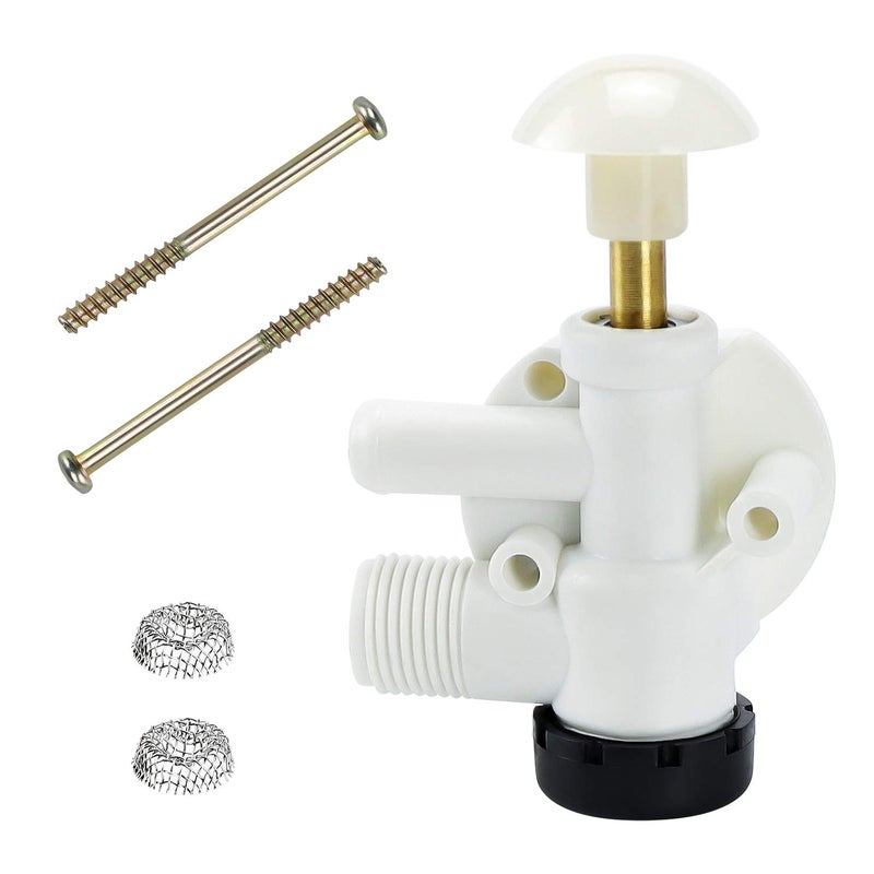 Funmit 385314349 RV Toilet Water Valve Kit Replacement for Pedal Flush Toilets for Camper, Trailer, Boat | Premium Performance in Prevention of Leakage | Increased Freeze Resistance - Image 1